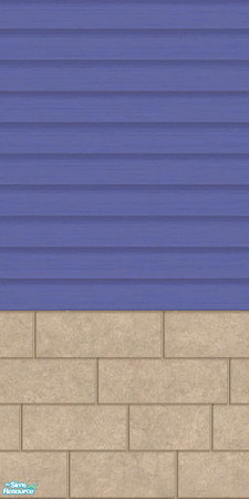 Sims 2 — Bionic Blue Siding & Brick base by SimMonte — ~as implied~