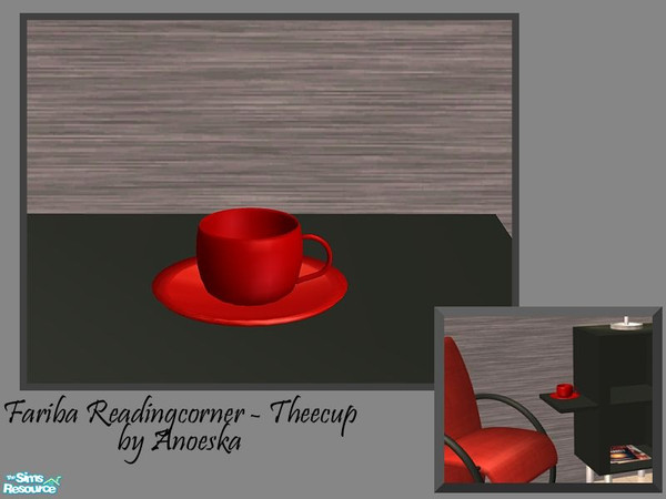 Sims 2 — Fariba Theecup by AnoeskaB — Red theecup, decoration. Part of the Fariba Readingcorner.