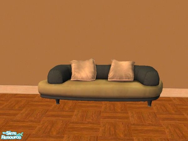Sims 2 — Bakonmi Sofa by rebelxgirl — Base game object. No mesh needed. *black seat cushion included*