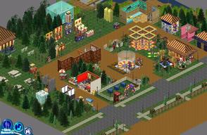 Sims 1 — Sweet Streets: Country Fair by diamondnell — This \"vanilla\" series of houses and community lots is