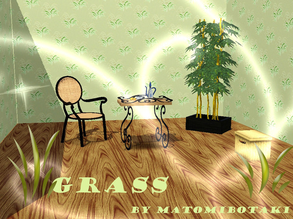 Sims 3 — Grass by matomibotaki — Like Asian style, grass pattern in 3 channels in green and brown color, to find under