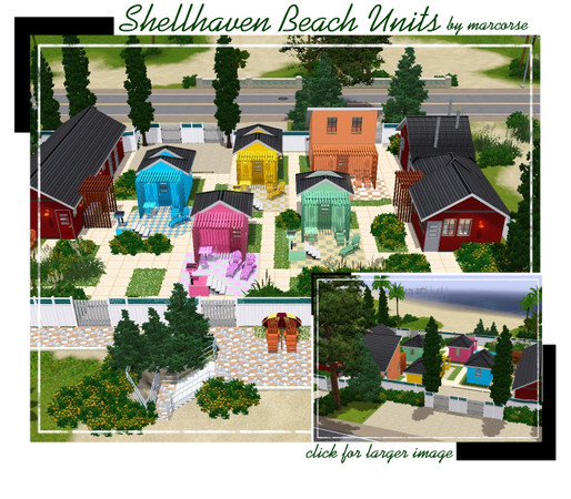 Sims 3 — Shellhaven Beach  Units by marcorse — More than a Park, but not quite a Resort this little development at