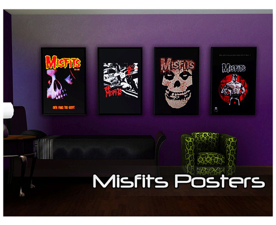Sims 3 — Misfits Posters by bunnshee — A Set of 4 Misfits posters. Enjoy it!