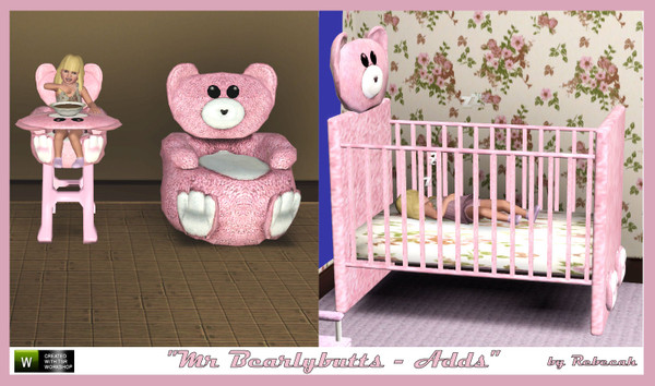 Sims 3 — Mr Bearlybutts - Additions by rebecah — 3 more meshes to compliment my Mr Bearlybutts set. ItemID: 957963