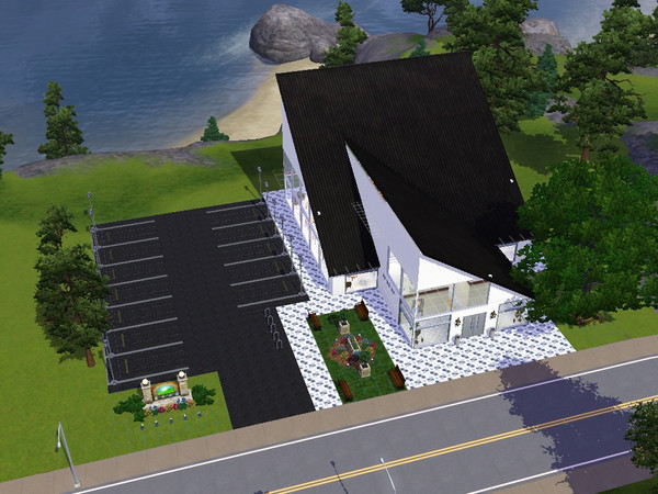 Sims 3 — William Jules Memorial Library by jezebel_the_nun — This beautiful, modern library was a donation from the great