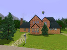 Sims 3 — Green Mansion by baterka — It is a big house is is made of wood, and the roof is green. It has one space for a