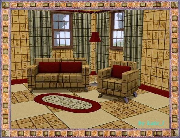 Sims 3 — Old Book by katelup — starodruk pattern