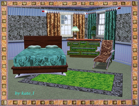 Sims 3 — Green Ornament by katelup — pattern