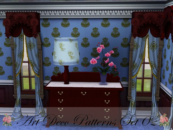 Sims 3 — Art Deco Patterns Set 02 by cm_11778 — New Art Deco Patterns for your Sim homes. As always, I hope you and your
