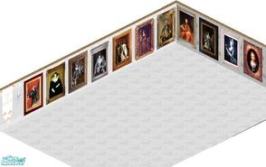 Sims 1 — Bourbon Set by carriep — Includes: 12 Paintings, Lamp, Wall