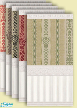 Sims 2 — Elegant Curls Wallpapers by foxysensei — Wallpaper to make any sim room posh! Marvellous swirly paper which will