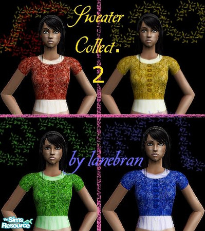 Sims 2 — Spring Sweater collect 2 by Lanebran — 4 spring sweaters with skirt shirt, Enjoy:)