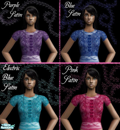 Sims 2 — Spring Sweater Co 1 by Lanebran — 4 spring sweaters with matching satin shirts Enjoy:)