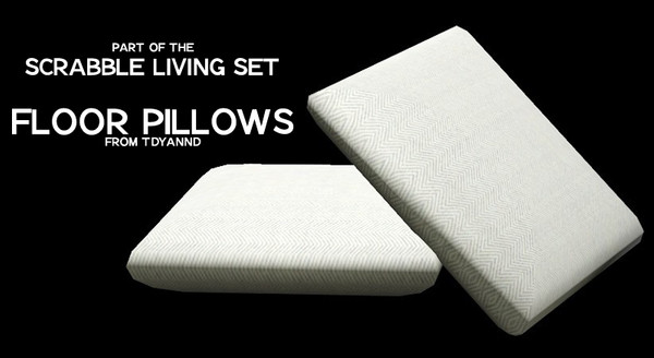 Sims 3 — Scrabble Living Set Floor Pillows by tdyannd — 
