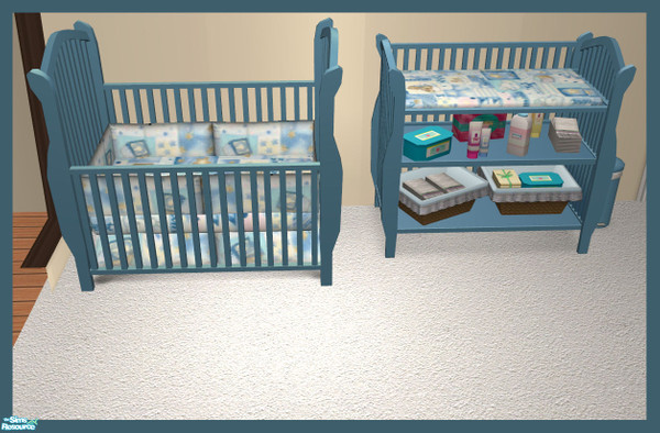 Sims 2 — Changing Table  - Blue Recolors by rebecah — Changing Table - Blue Recolors, made for my crib set but also works