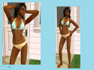 Sims 2 — Blue & Gold Swim by omgitzlauren — Blue and gold swimwear