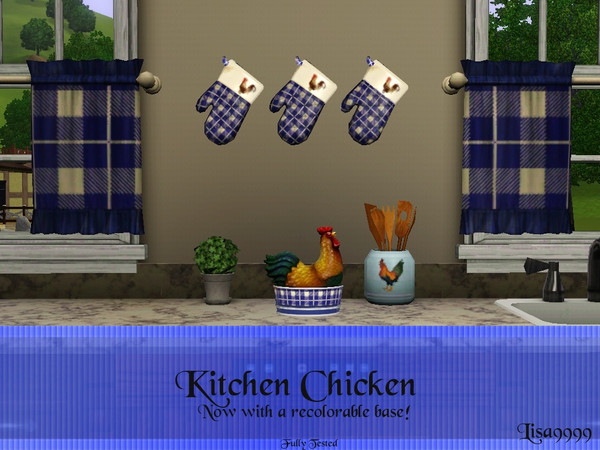 Sims 3 — Kitchen Chicken by lisa9999 — The kitchen chicken. Now better than ever. Change the color of the base to match