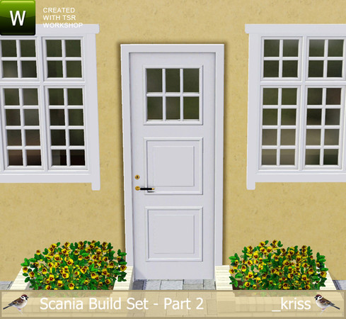 Sims 3 — Scania Glass Door A Single by Kriss — Part of the Scania Build Set Part 2. Classic door that will make a