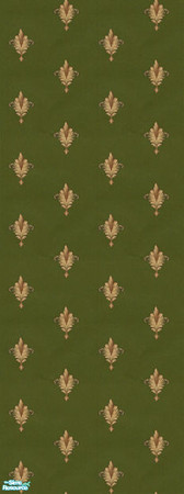 Sims 2 — Acanthafleur Wallpaper set - AL - Fern by 71robert13 — Acanthus leaf Fleur-de-lis on softly leather texured fern