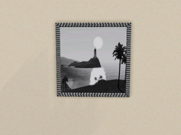Sims 3 — Painting Landscape SV7 Lighthouse B&W by Peachybitz1 — Painting Landscape SV7 Lighthouse B&W