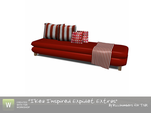 Sims 3 — Ikea Expidet Extras Chaise Lounge by TheNumbersWoman — A chaise Lounge for the comfort of TV in the dark. By