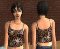 Sims 2 — Spiderwebs by perkelexenkeli — Black spider web/cobweb tank top.