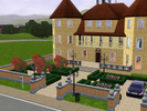 Sims 3 — French villa by Neo14 — Ground floor: office, bathroom, golden salon, tv room, sitting room, kitchen, dining