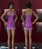 Sims 2 — Purple spotted night gown by perkelexenkeli — Purple/Pink spotted night gown