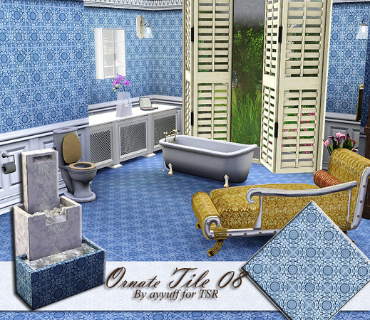 Sims 3 — Ornate Tile 08 by ayyuff — 