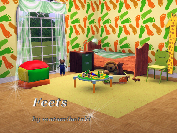 Sims 3 — Feets by matomibotaki — Funny pattern in intensive colors, 3 channel, to find under Theme.