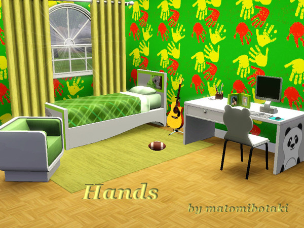 Sims 3 — Hands by matomibotaki — Funny pattern in intensive colors, 3 channel, to find under Theme.