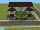 Sims 2 — Housed Apartments by alexratman — Two Houses on one lot. Unfurnished, Both Have: Split level Stair entrance,