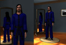 Sims 3 — Pulled back long hair for men. by Solekari_Fujiwara — The women's long and pulled back hair is now available for