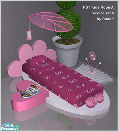 Sims 2 — FST Kids Room A - Recolor set 5 by Sunair — FST Kids Room A - Recolor set 5 (white)