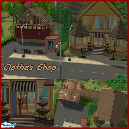 Sims 2 — Clothes Shop by ladyoscar1898 — Hello I am Akia SimsImo a estate broker. This is the new Clothes Shop in the
