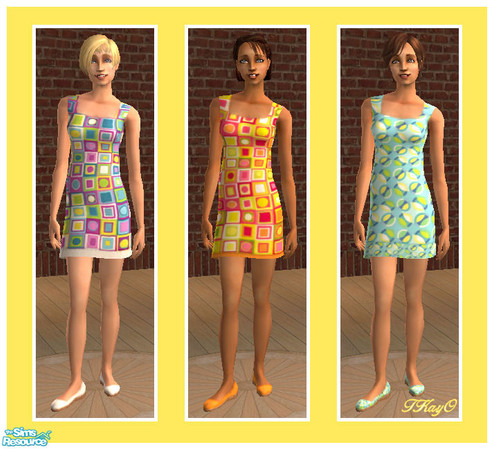 Sims 2 — Summer '07 Dresses by TKayO by TKayO — Three fun summer dresses for your adult female sims. No mesh or expansion