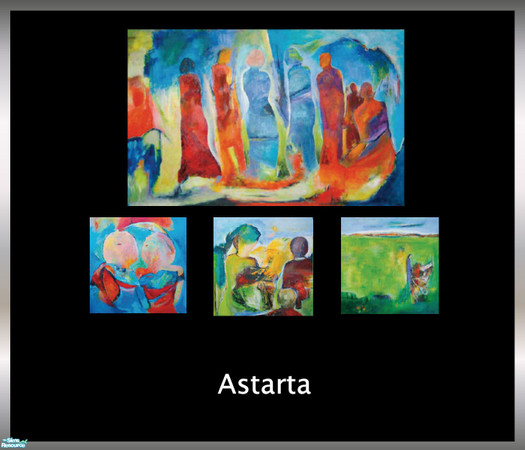 Sims 2 — Blue People by Astarta — People in blue wallhangings