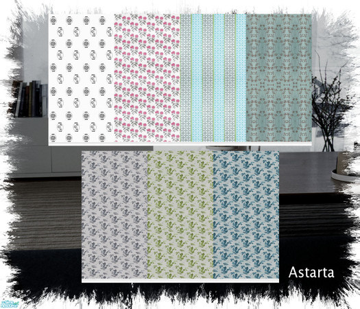 Sims 2 — Orientalgarden by Astarta — These wallpapers are a mix of wallpapers that didn't really go together with