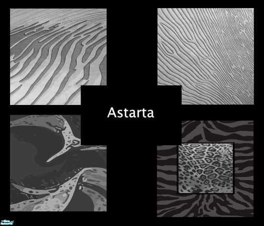 Sims 2 — Black nature by Astarta — These rugs are inspirred by the nature, sand, flower and wild animals.