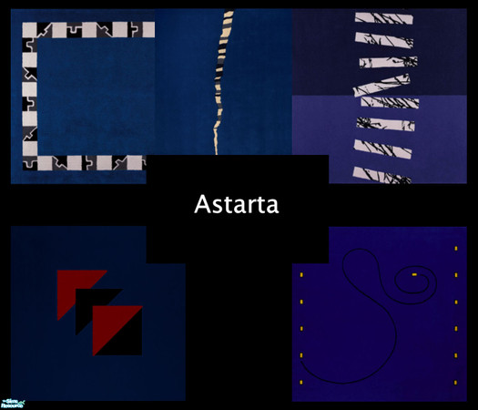 Sims 2 — Basic Blue by Astarta — Blue rugs.