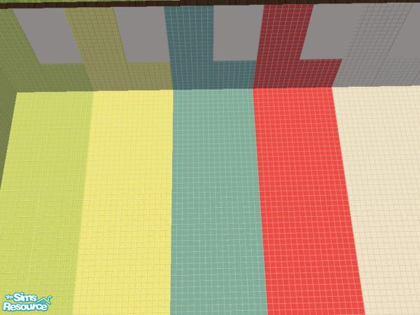 Sims 2 — Atomic tile set FIXED by tamlfra — I hated that the floor for this set was twice the size as the walls, so I