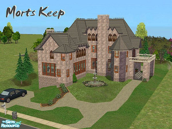 Sims 2 — Morts Keep by hatshepsut — Imposing dwelling would suit affluent family. Recommended download - Climbing vines