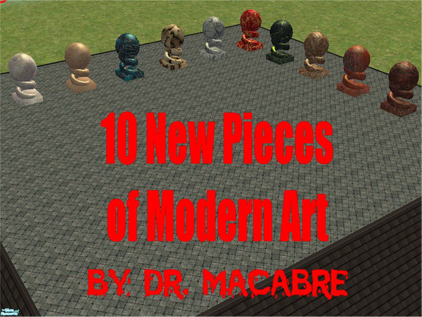 Sims 2 — 10 New Pieces of Modern Art by Dr. Macabre — We here at Dr. Macabre's Art Imporium search the globe for