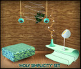 Sims 3 — 'Holy Simplicity' set  by BlackSweety — The set contains 6 new objects - an armchair, a coffee table, a mirror,