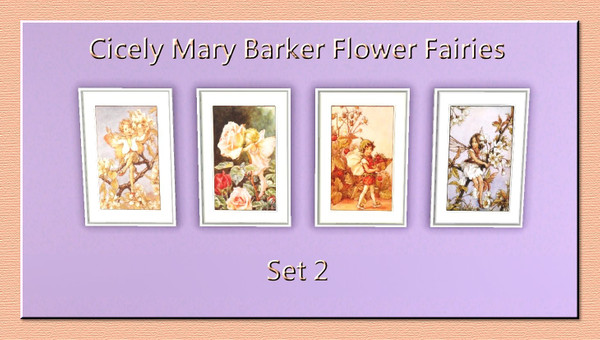 Sims 3 — Flower Fairies by ziggy28 — Set two and final set of the magical flower fairies by Cicely Mary Barker. This set