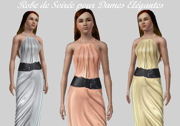 Sims 3 —  by lilliebou — Hi this is a dress for teenagers, young adults, adults and elder. The belt is not recolorable.