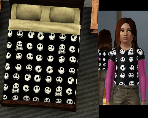 Sims 3 — Jack Skellington Faces Pattern  by ih8m0r0nz — Hope you all like it! by ih8m0r0nz @ TSR