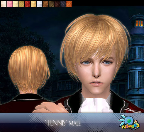 Sims 2 — NewSea SIMS2 Hair YU042m tennis 1 by newsea — 