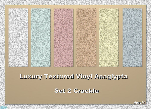 Sims 2 — Luxury Textured Vinyl Anaglypta - Set2 - Crackle by ziggy28 — Luxury Textured Vinyl Anaglypta set 2 Crackle.