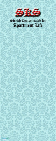 Sims 2 — Thistle Damask Set - AL - Topaz by 71robert13 — Topaz blue thistle blossoms & leaves weave together to make